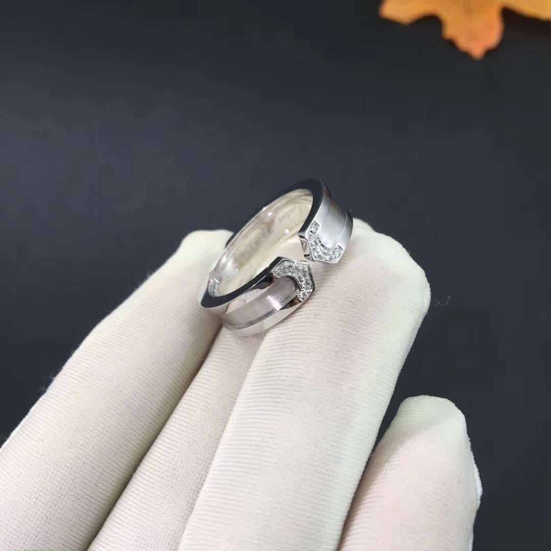 Обручальное кольцо Cartier Double, 0,06ct 2