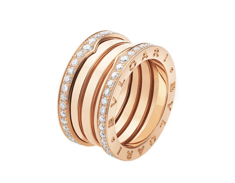 Кольцо Bvlgari B.zero1 Rock, розовое золото 1