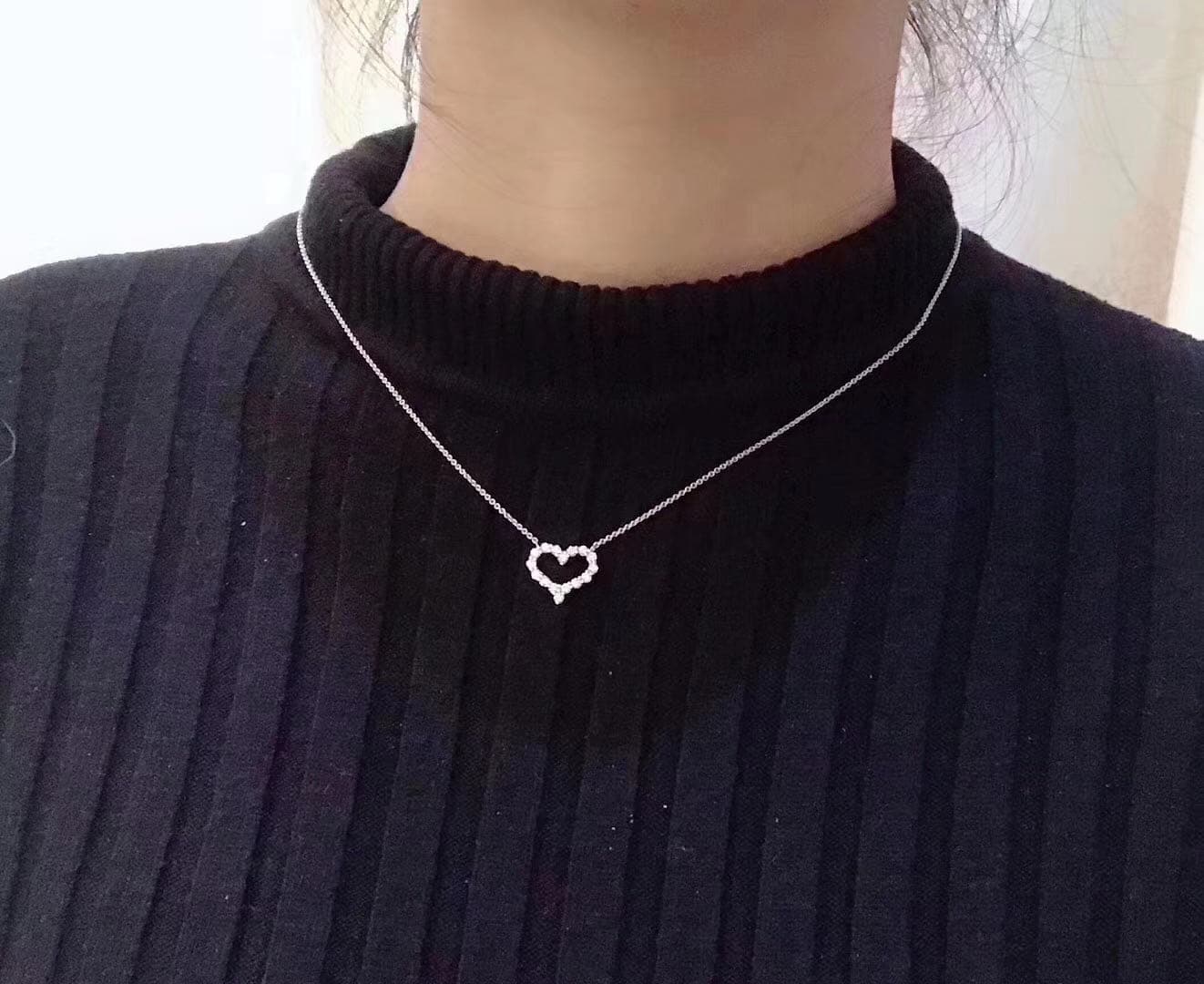 Подвеска-сердце Tiffany & Co. бриллианты, белое золото 5