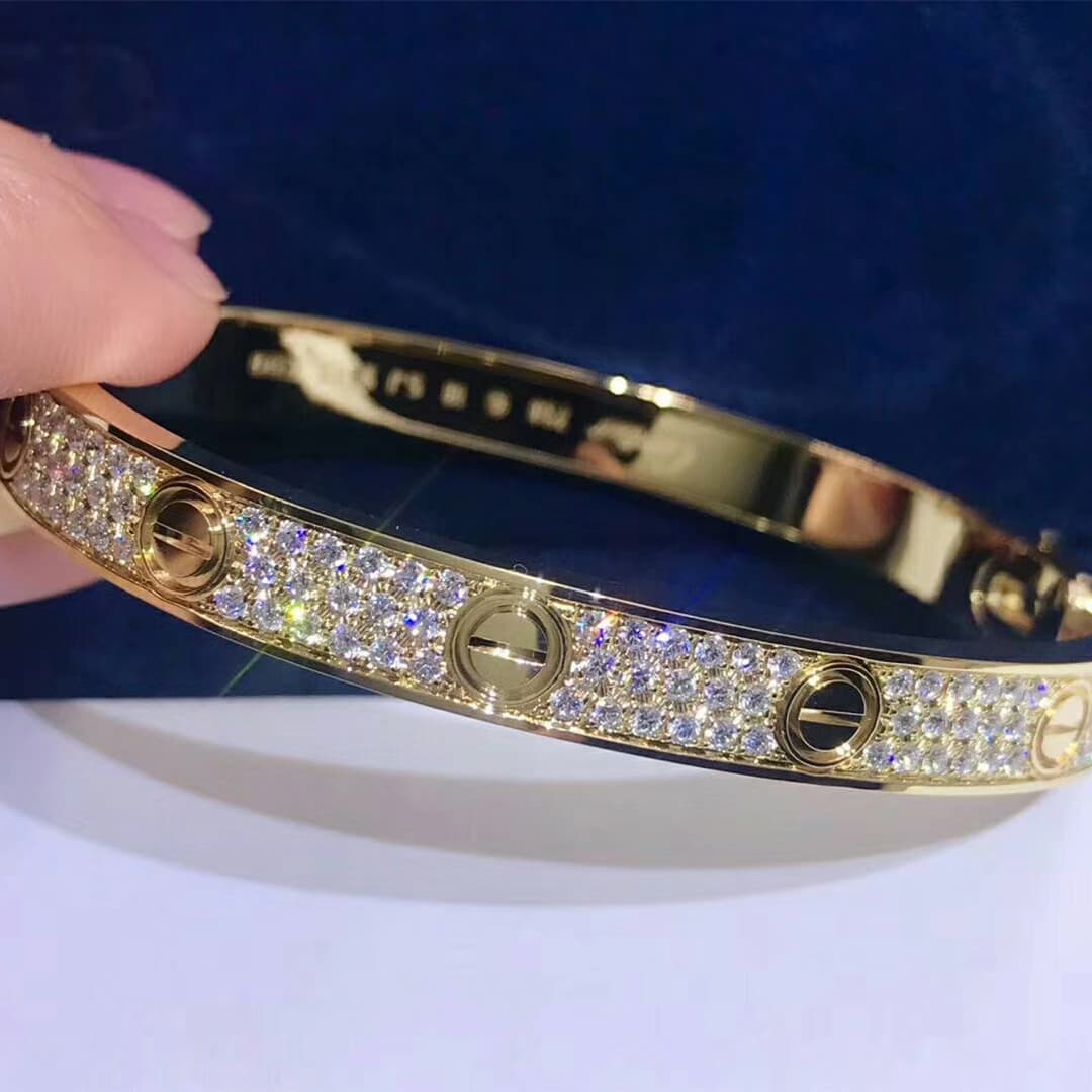 Браслет Cartier Love с бриллиантовым паве 2ct 1