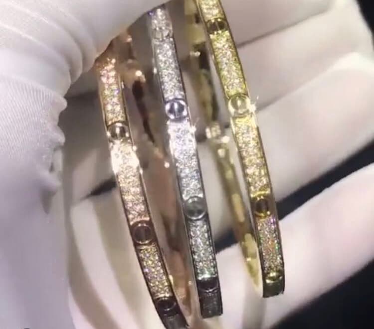 Браслет Cartier Love маленькая модель белое золото, бриллианты 7
