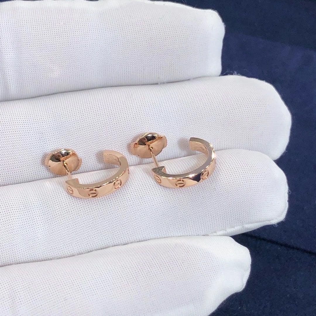 Серьги Cartier Love розовое золото 8