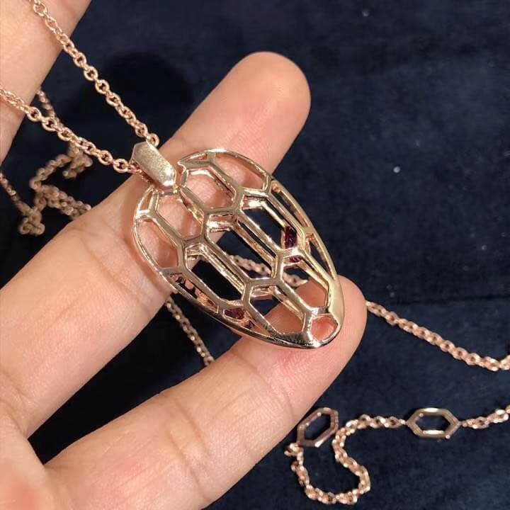 Подвеска Bulgari Serpenti Seduttori розовое золото, рубин 4