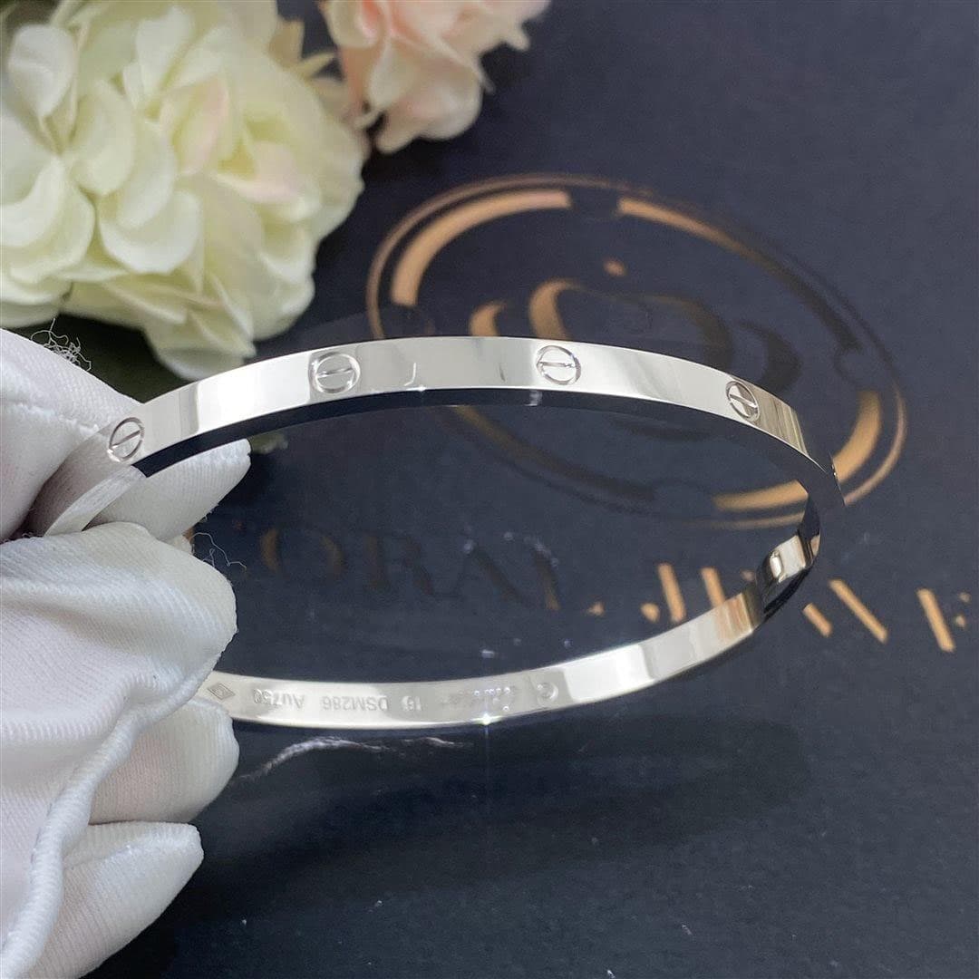 Браслет Cartier Love, белое золото 2