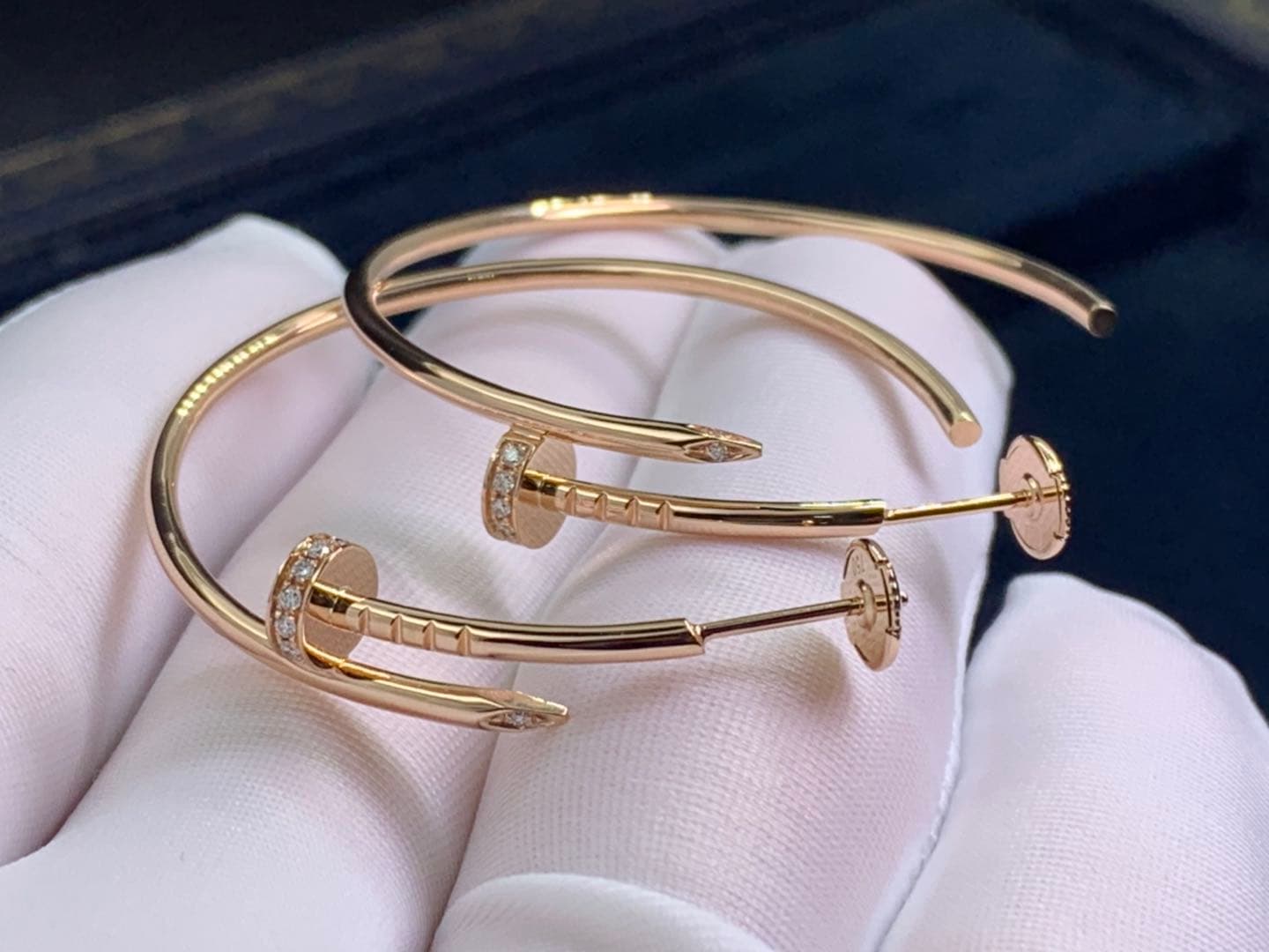 Серьги Cartier Juste Un Clou розовое золото, бриллианты 5