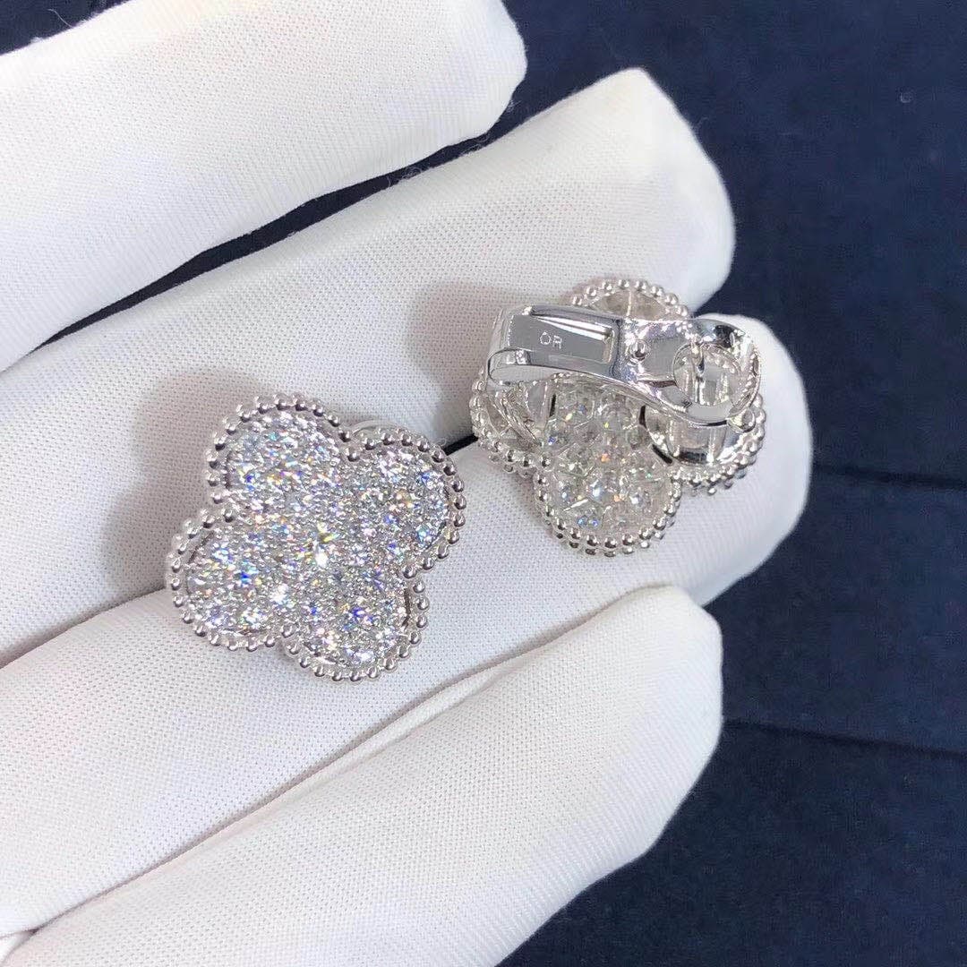 Серьги Van Cleef & Arpels бриллианты, белое золото 5