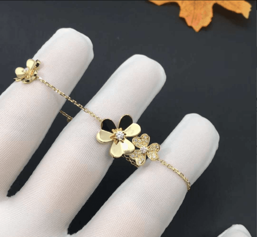 Браслет Van Cleef & Arpels Frivole бриллианты, желтое золото 8