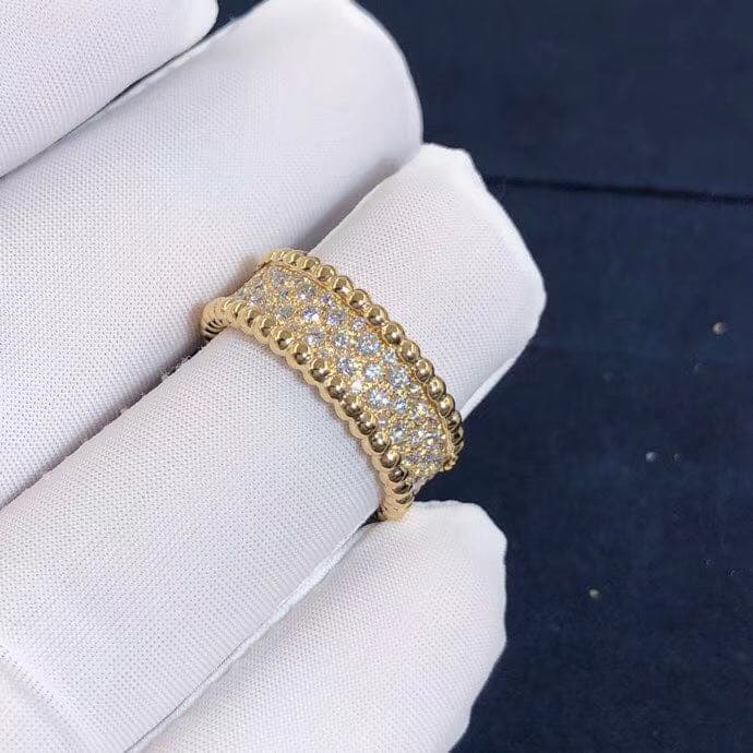 Кольцо Van Cleef & Arpels Perlée бриллианты, желтое золото 3