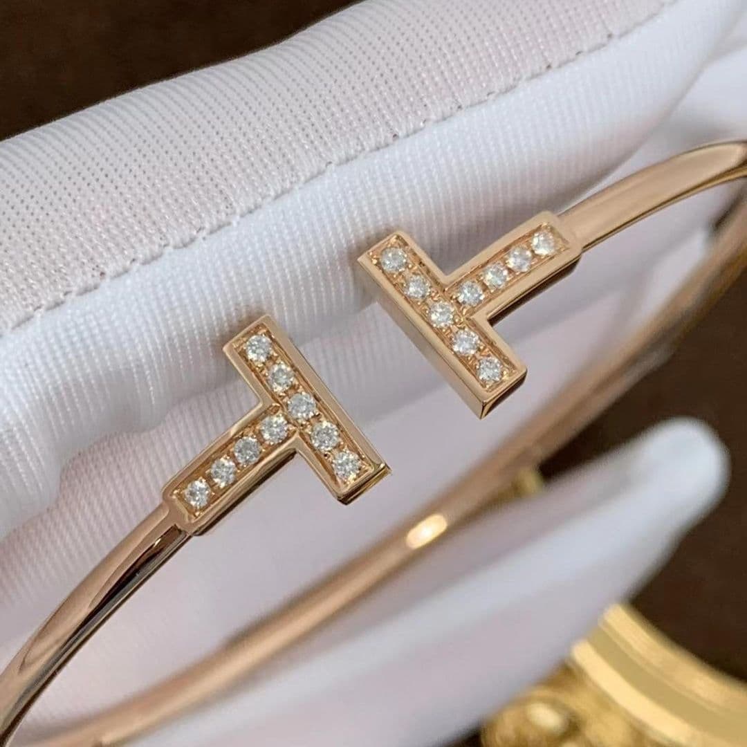 Браслет Tiffany T из золота с бриллиантами, 0,2 ct 2