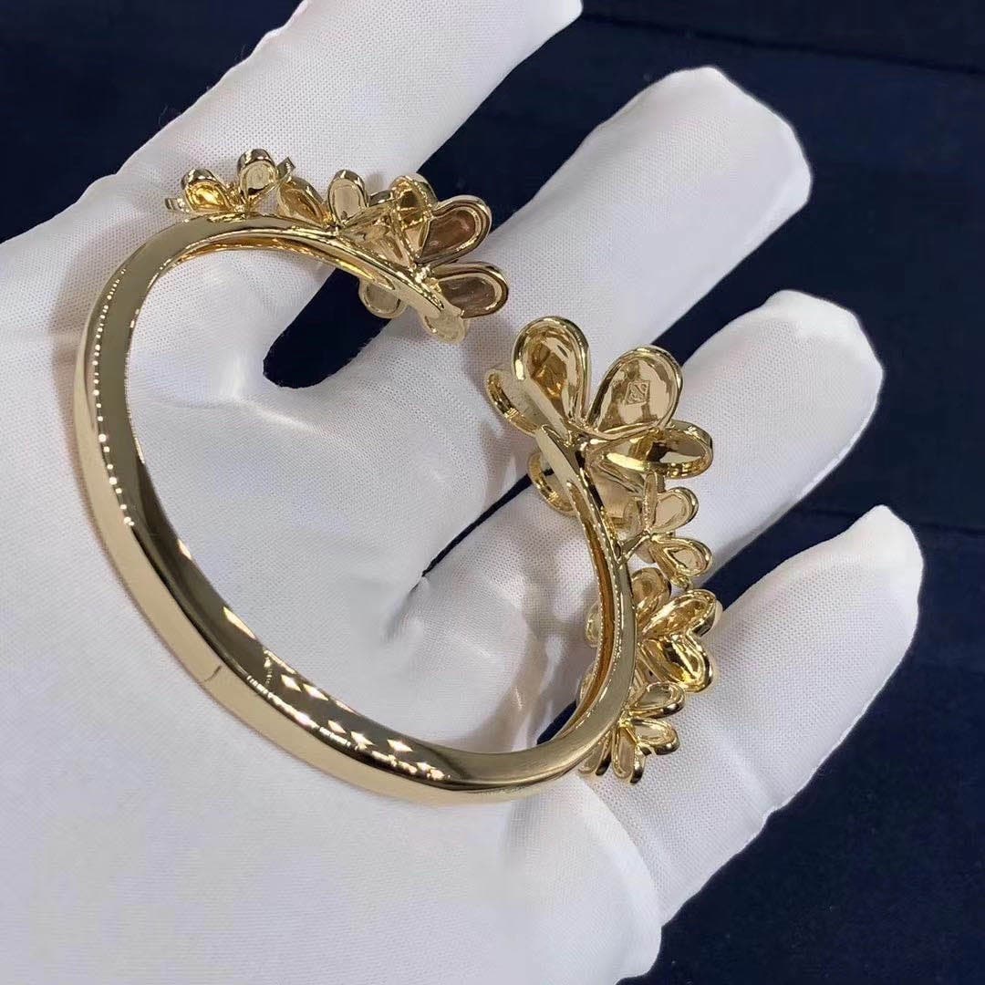 Браслет Van Cleef & Arpels Frivole 7 цветков бриллианты, желтое золото 7