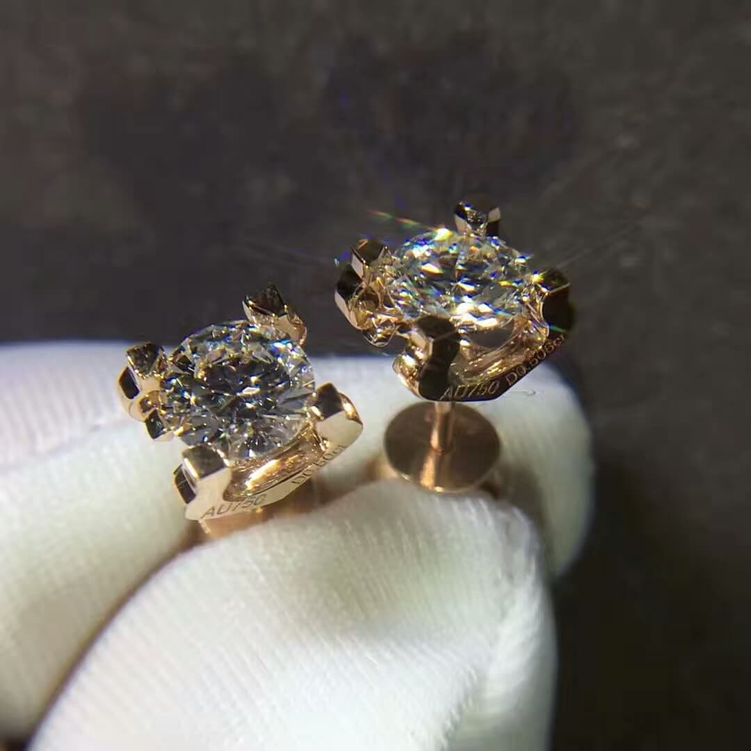 Серьги C DE Cartier из розового золота, 1,09ct 3