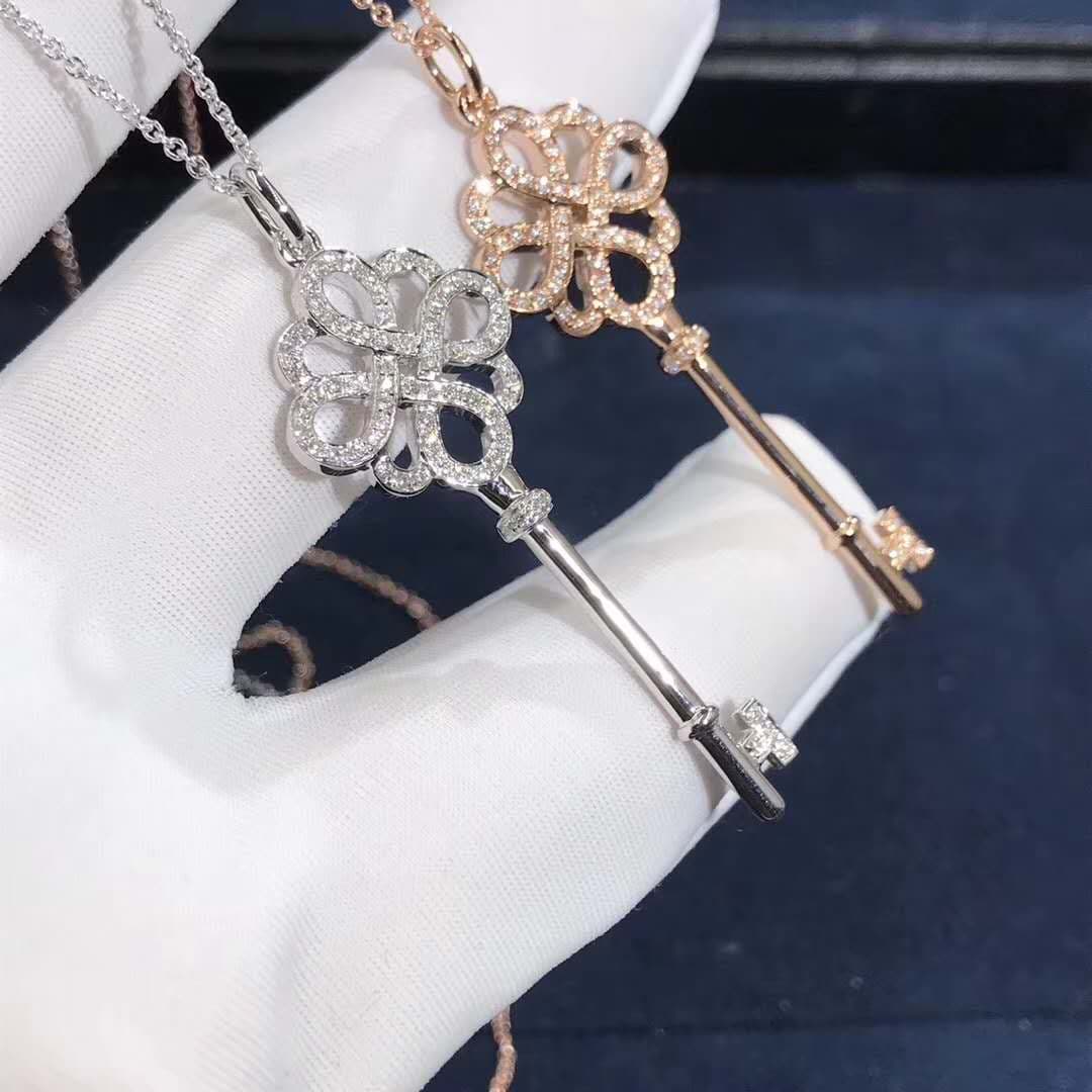 Подвеска Tiffany Keys белое, розовое золото, бриллианты 2