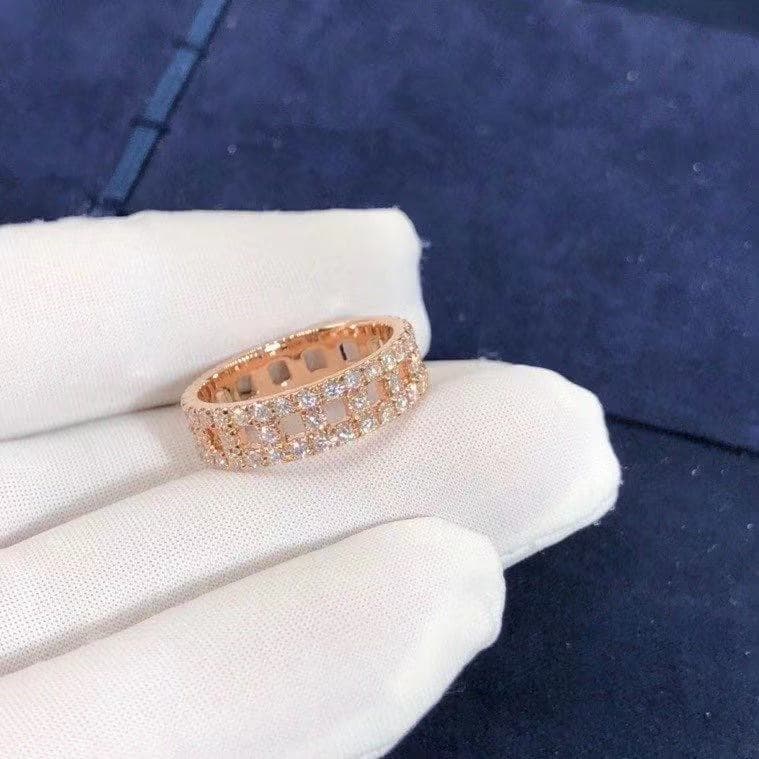 Кольцо Tiffany T True бриллианты, розовое золото 4