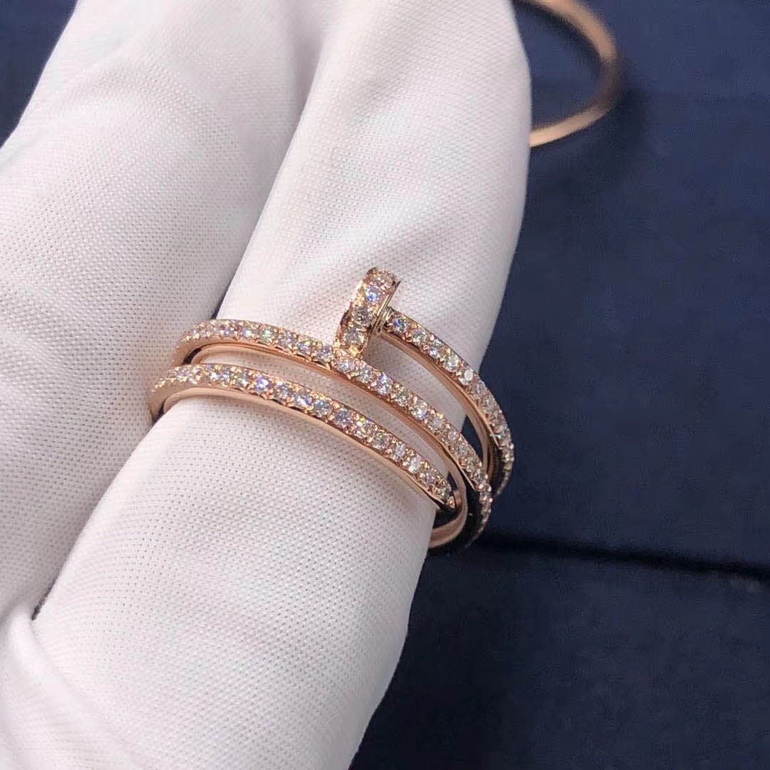Кольцо Cartier Juste un Clou розовое золото, бриллианты 4