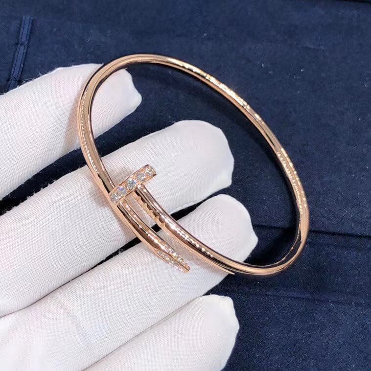 Браслет Cartier Juste Un Clou классическая модель розовое золото, бриллианты 1