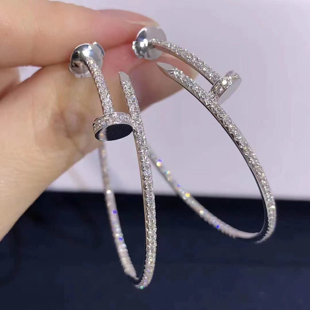 Серьги Cartier золото, бриллианты 1,25 ct 2