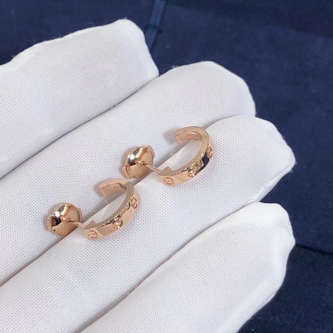 Серьги Cartier Love розовое золото 6
