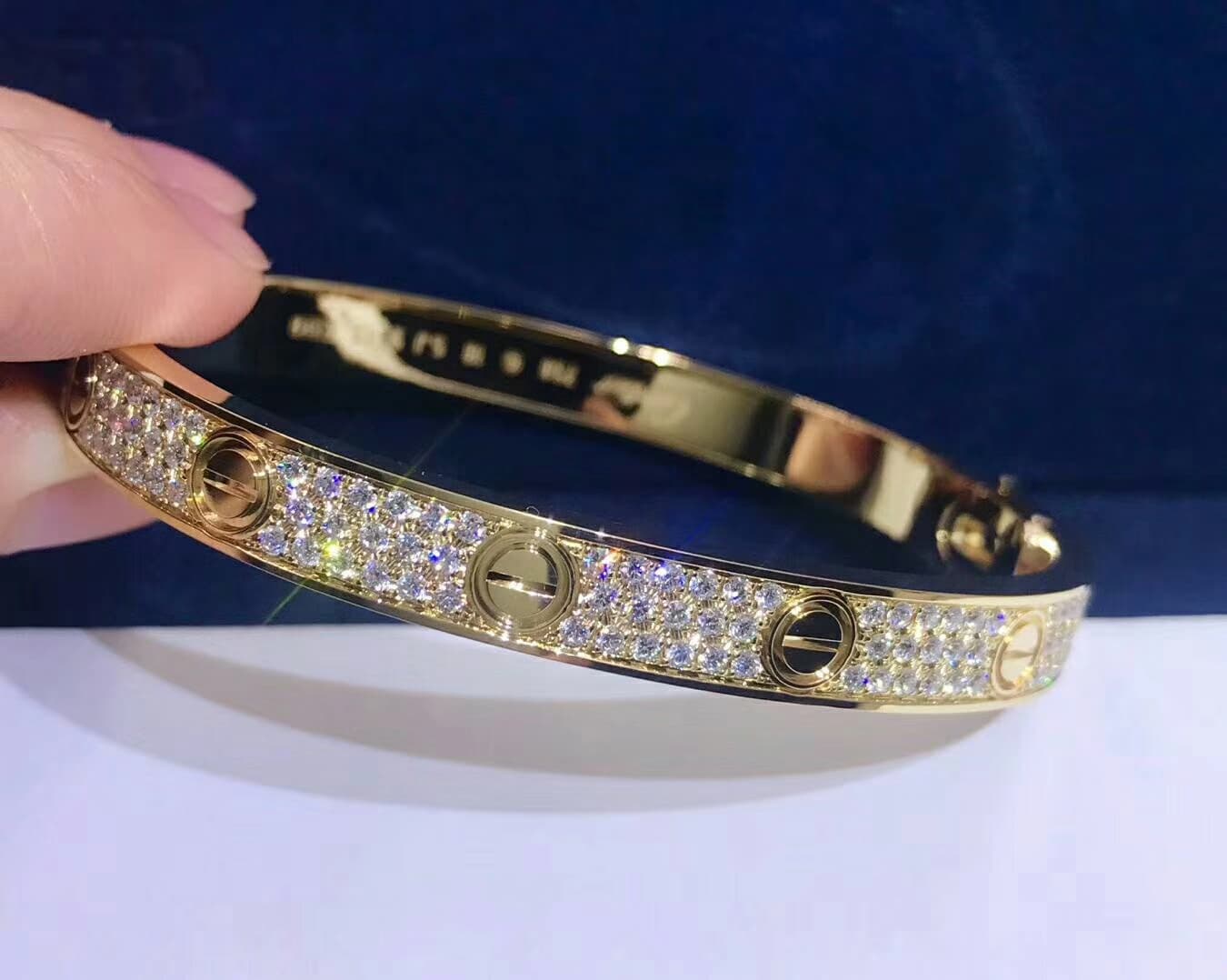 Браслет Cartier Love с бриллиантовым паве 2ct 4