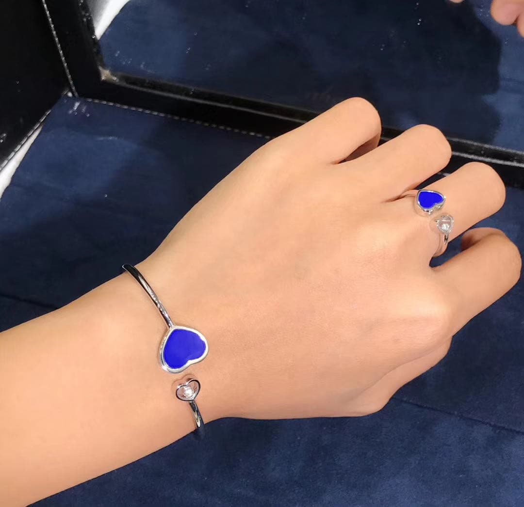 Браслет Chopard Happy Diamonds Heart белое золото, бриллиант 7