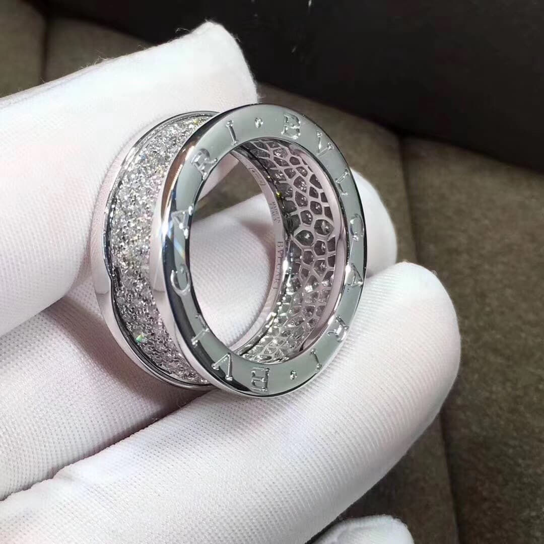 Кольцо Bulgari B.Zero1 бриллианты, белое золото 2