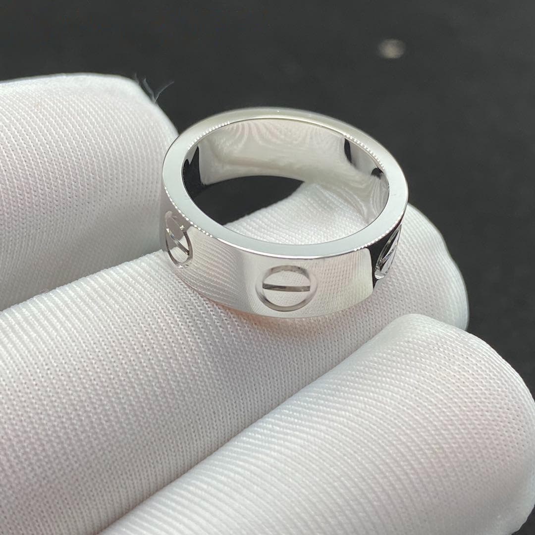 Кольцо Cartier Love из белого золота 2