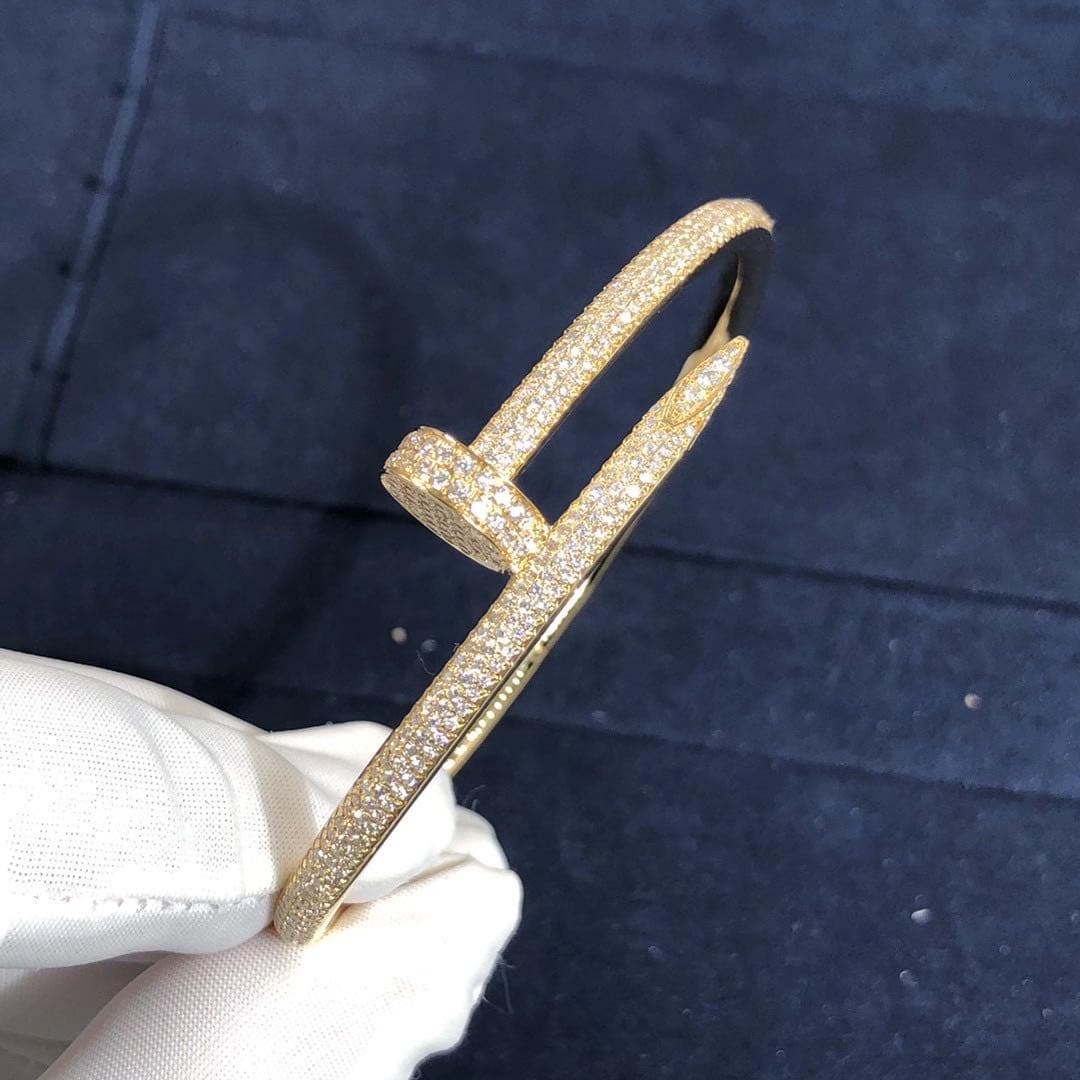 Браслет Cartier Juste Un Clou классическая модель желтое золото, бриллианты 4