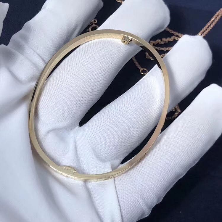 Браслет Cartier Love маленькая модель 6 бриллиантов, белое, розовое, желтое золото 2