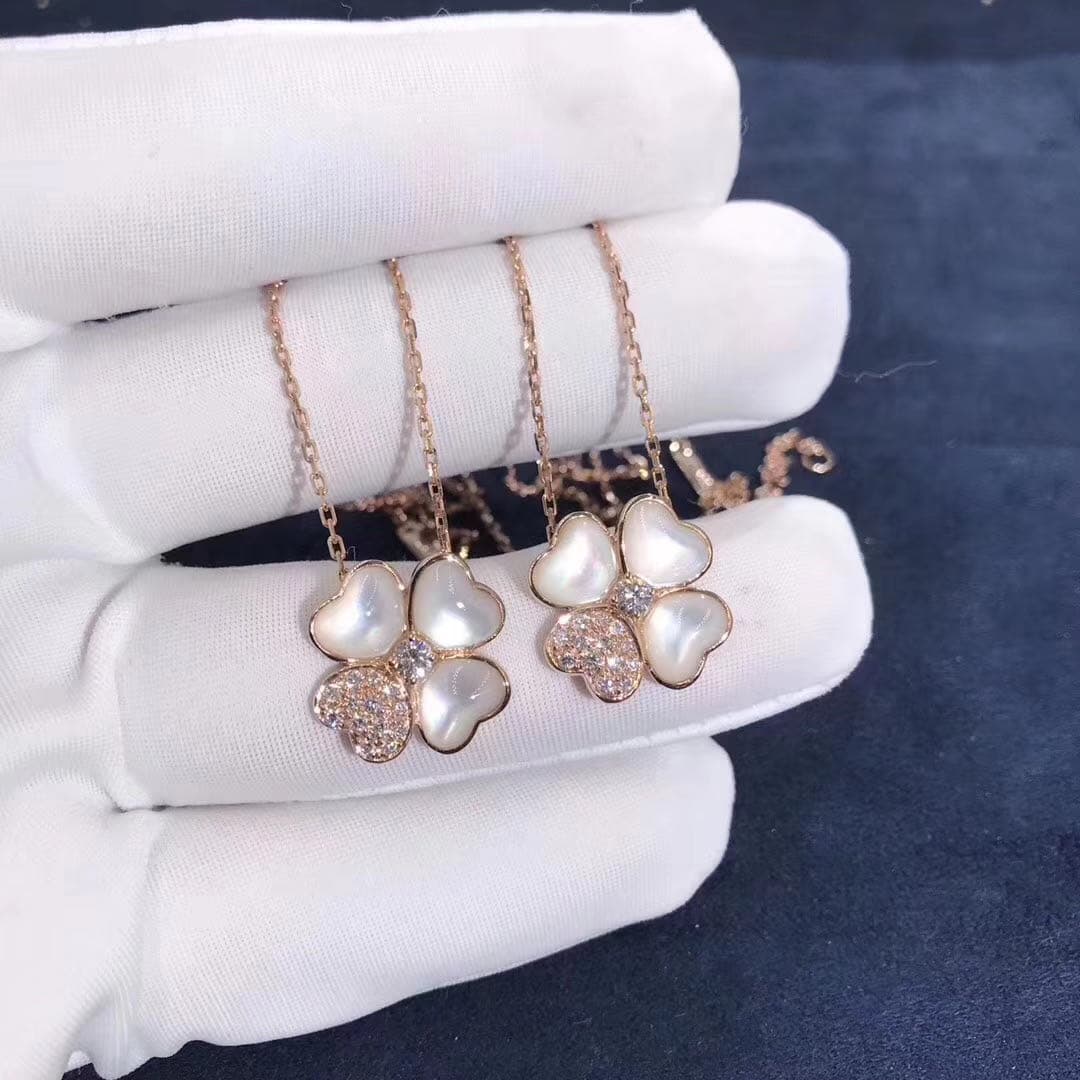 Подвеска Van Cleef & Arpels розовое золото, перламутр, бриллианты 5