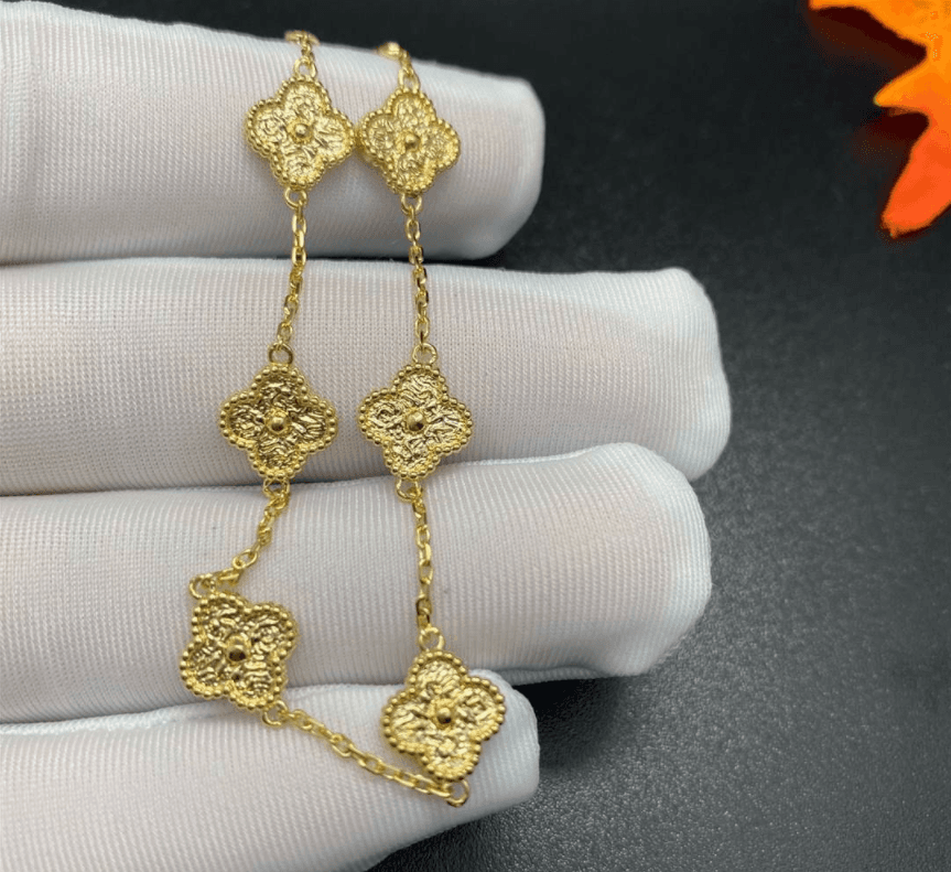 Браслет Van Cleef & Arpels Sweet Alhambra 6 мотивов желтое золото 3
