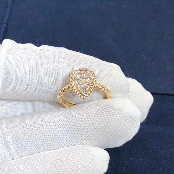 Кольцо Boucheron Serpent Bohème мотив маленького размера желтое золото, бриллианты 3