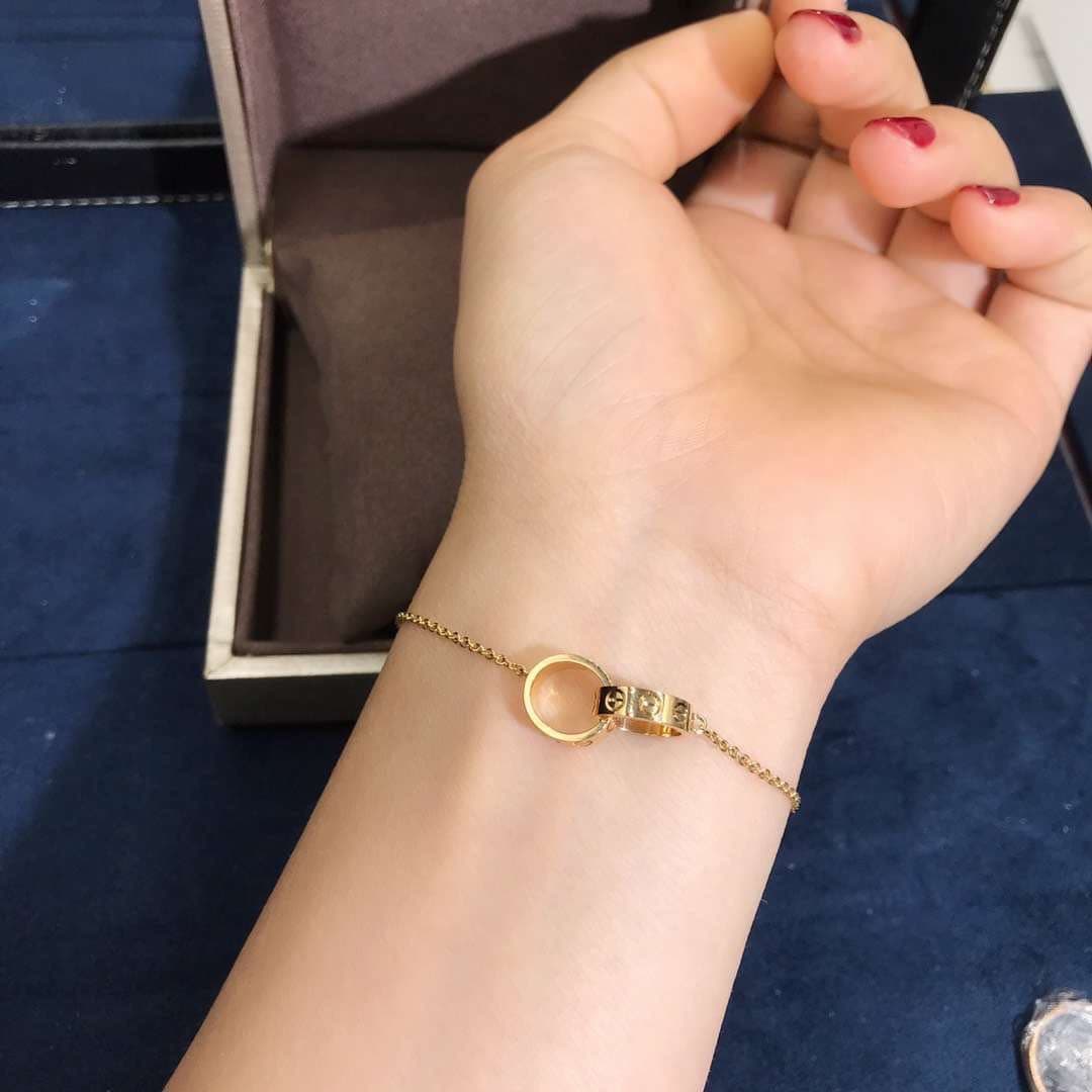 Браслет-цепочка Cartier Love желтое золото 5
