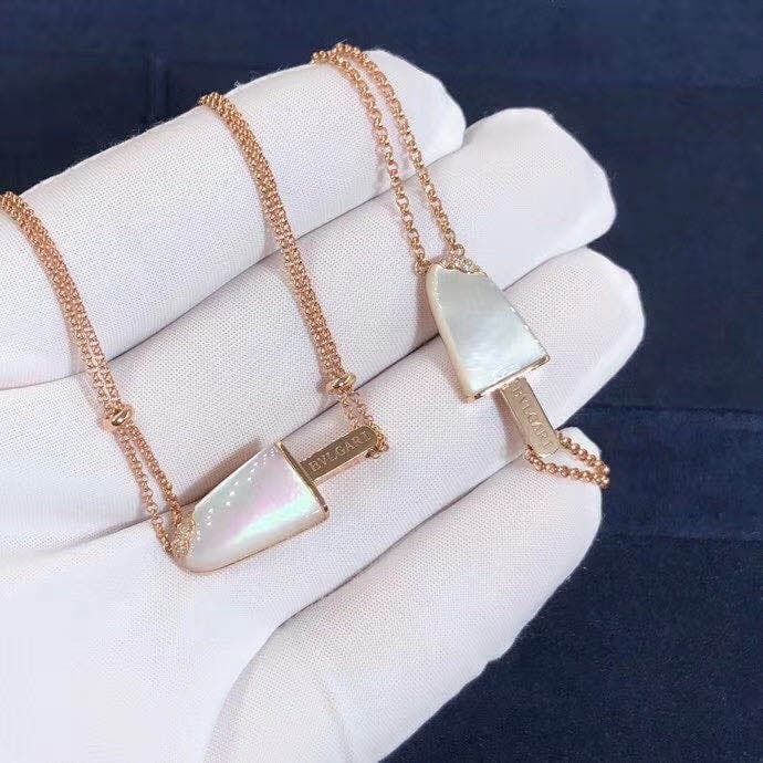 Подвеска-мороженое Bulgari BVLGARI Gelati перламутр, розовое золото 1