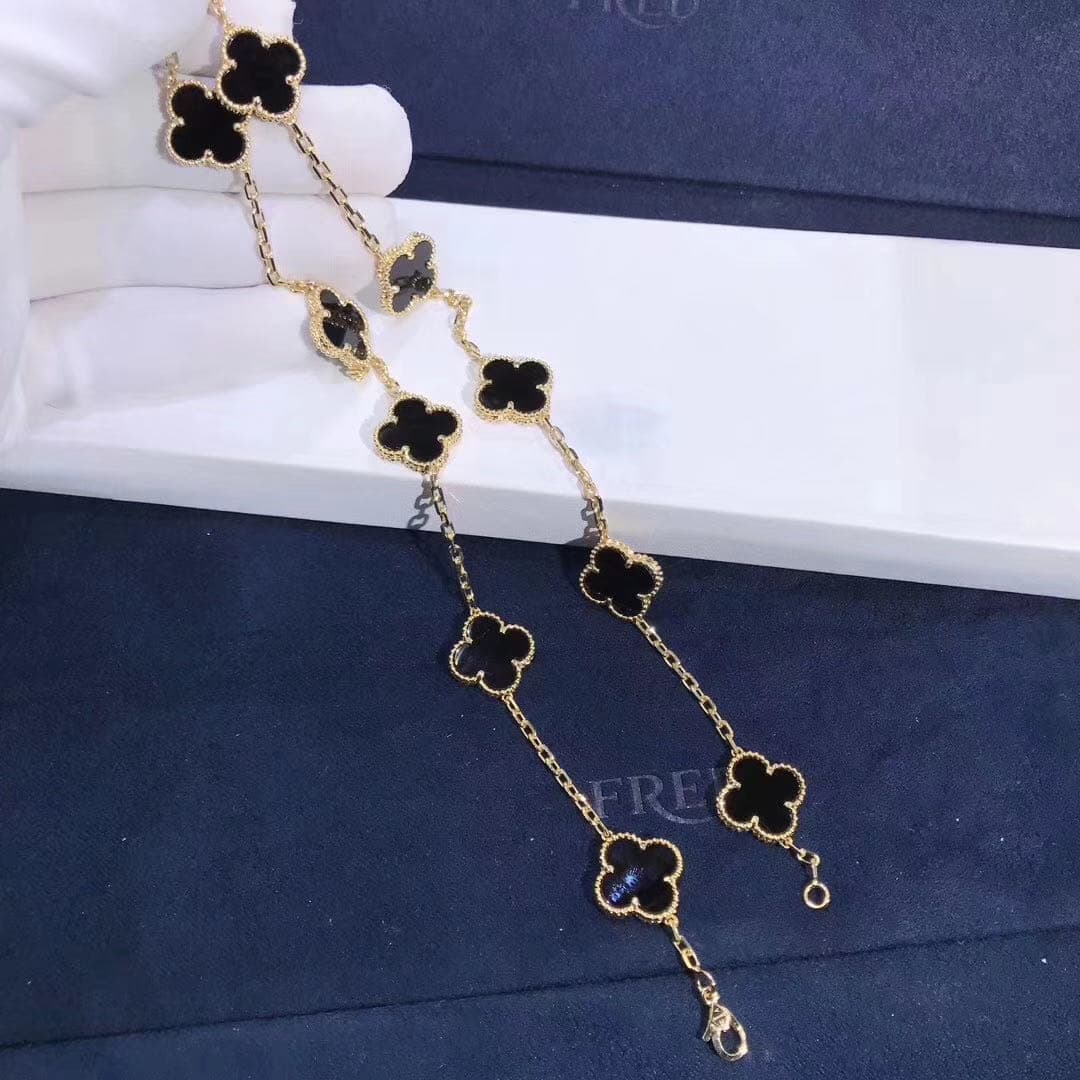 Колье Van Cleef 10 мотивов, оникс
