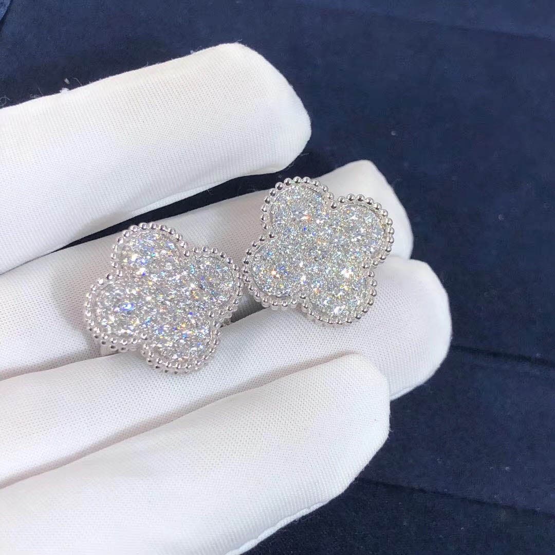 Серьги Van Cleef & Arpels бриллианты, белое золото 6