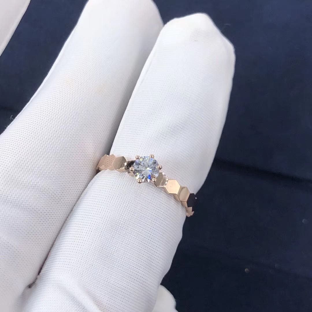 Кольцо для помолвки Chaumet Bee My Love розовое золото, бриллиант