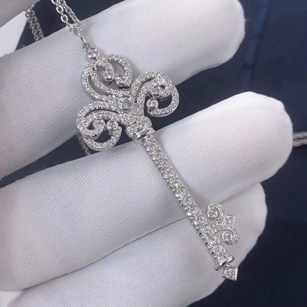 Подвеска Tiffany Key бриллианты, белое золото 7