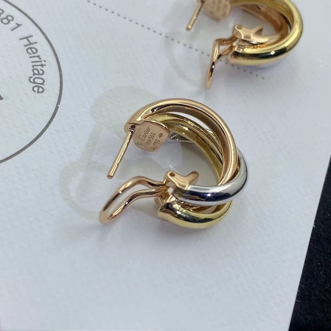 Серьги Cartier Trinity, белое золото 4