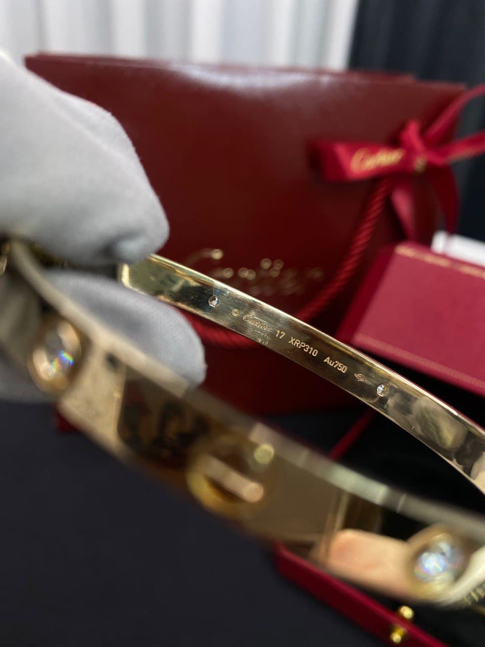 Браслет Cartier Love желтое золото, 4 бриллианта 6