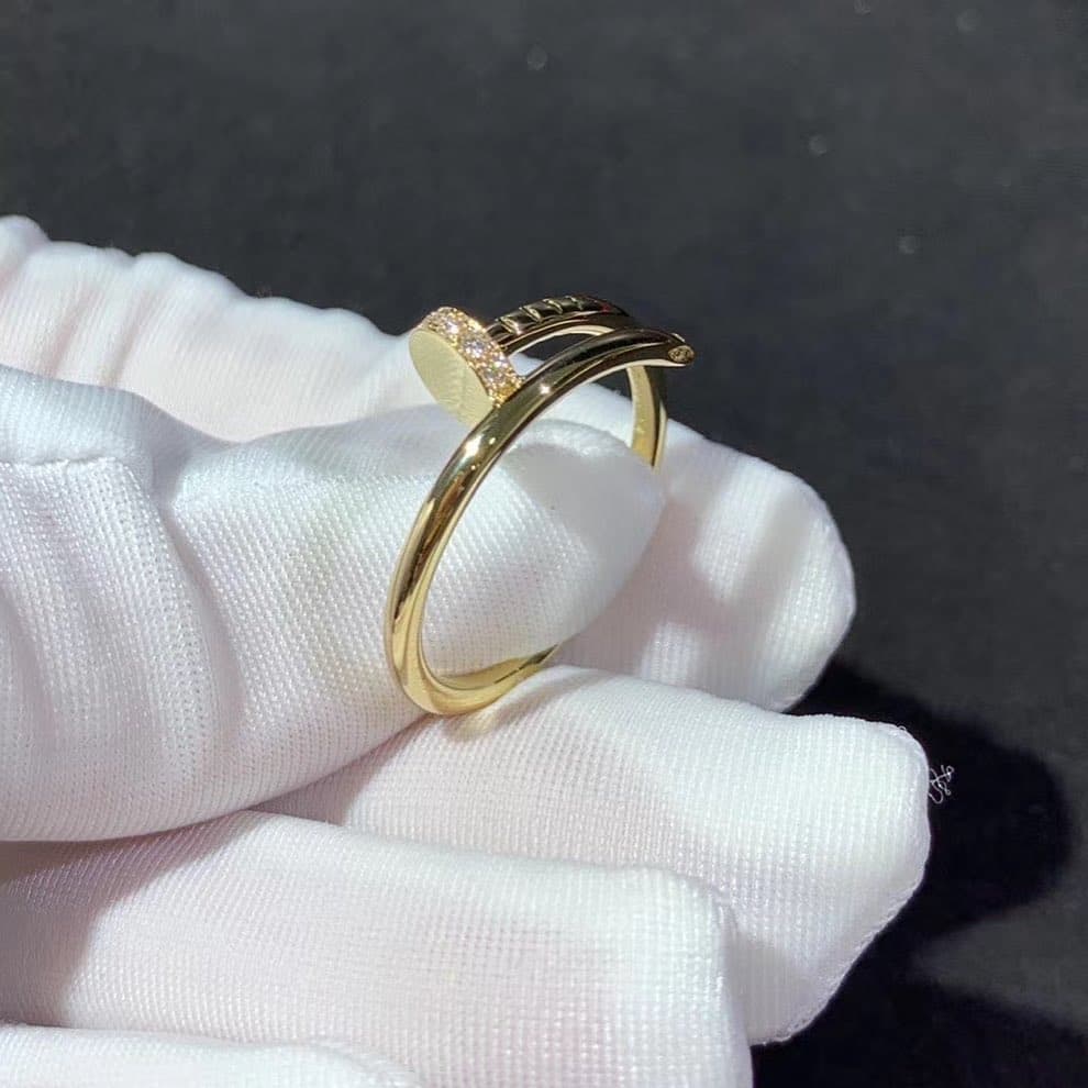 Кольцо Cartier, золото, бриллианты 0,12 ct