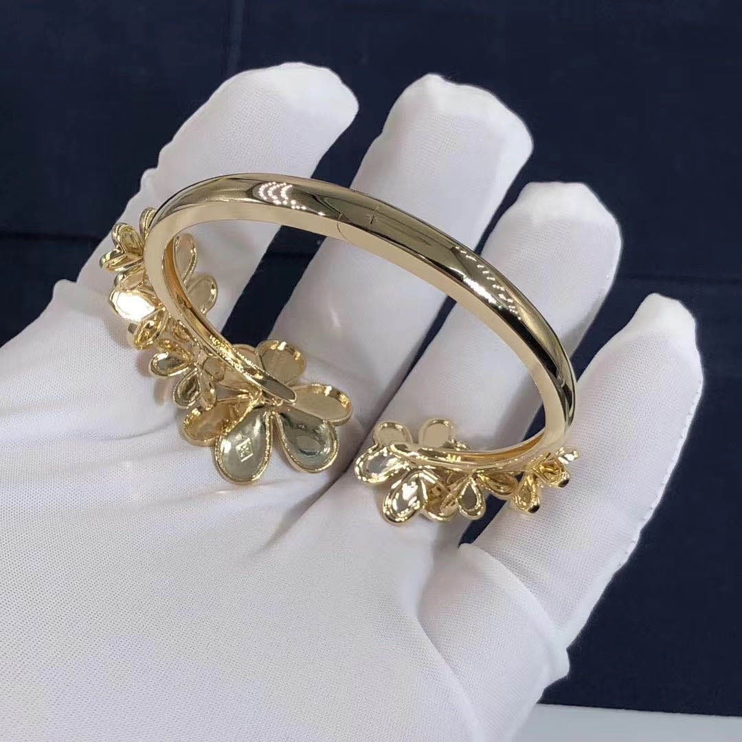 Браслет Van Cleef & Arpels Frivole 7 цветков бриллианты, желтое золото 8
