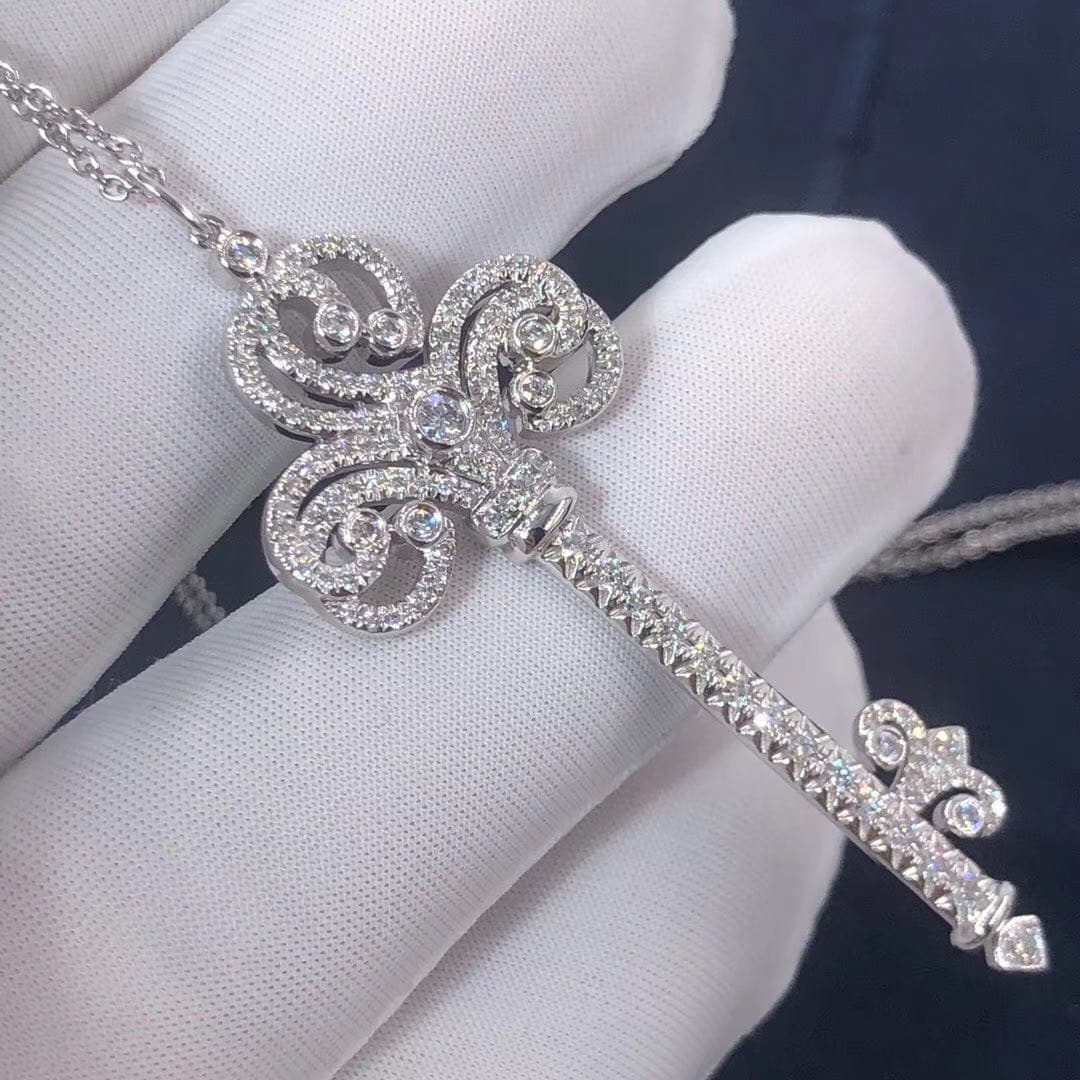 Подвеска Tiffany Key бриллианты, белое золото 6