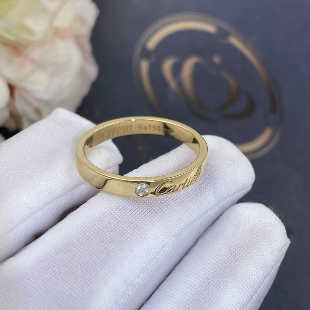 Кольцо Cartier C de Cartier, желтое золото, 0,03ct 1