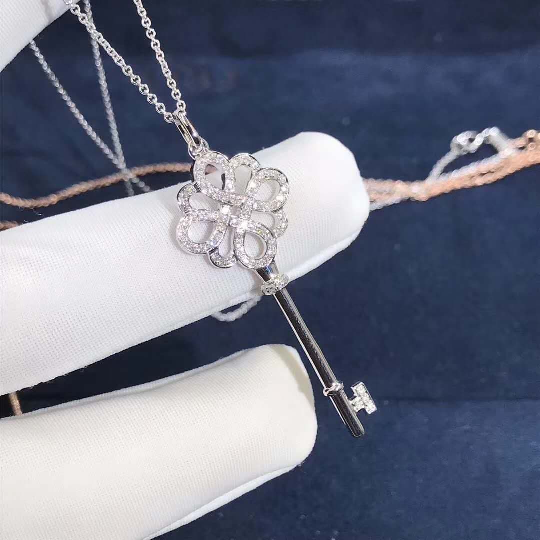 Подвеска Tiffany Keys белое, розовое золото, бриллианты 4