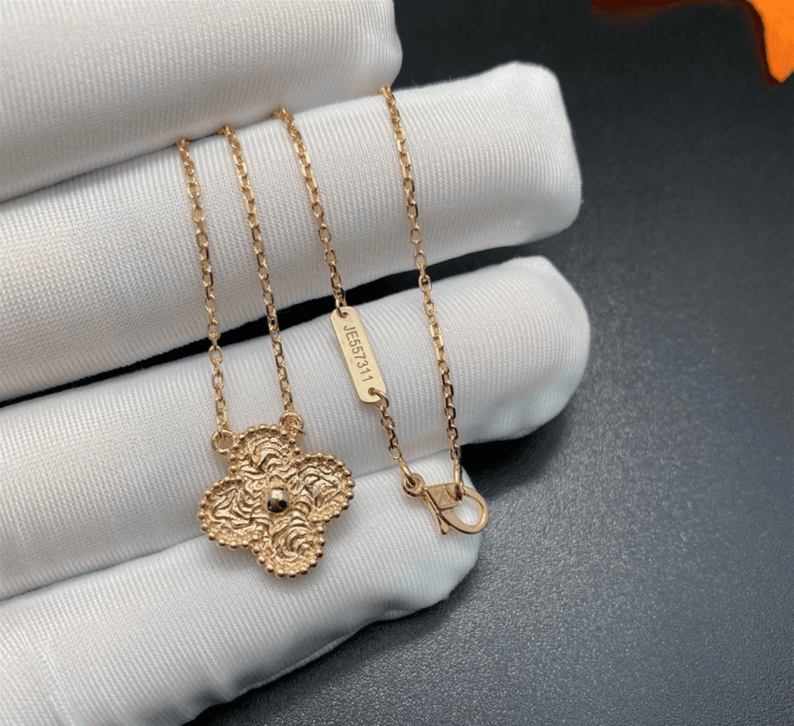 Подвеска Van Cleef & Arpels Vintage Alhambra 15 мм розовое золото 5