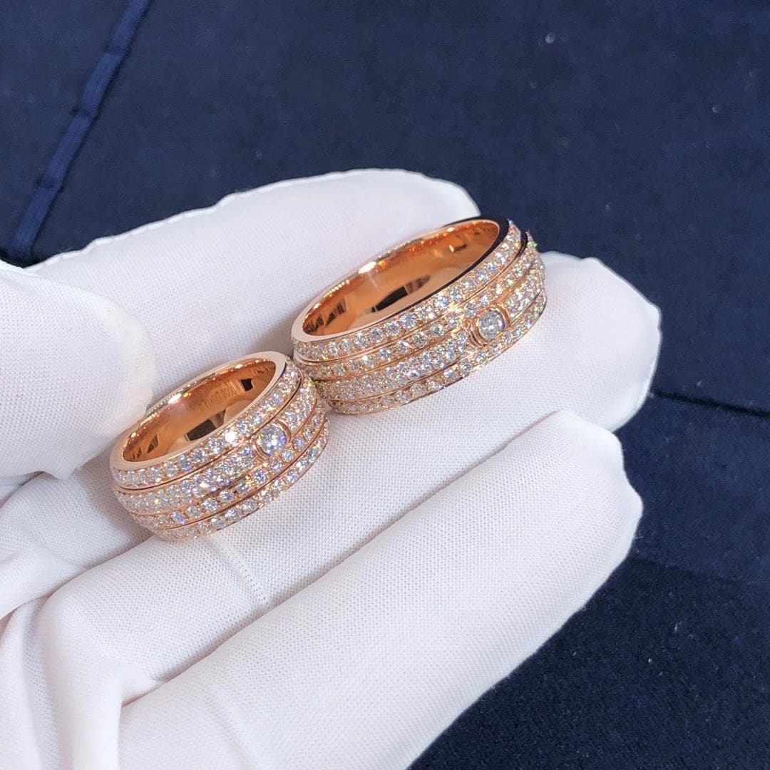 Кольцо Piaget Possession четыре круга розовое золото, бриллианты 7