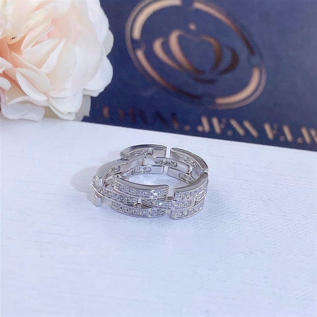 Кольцо Cartier Maillon Panthere из белого золота, 1,71ct 2