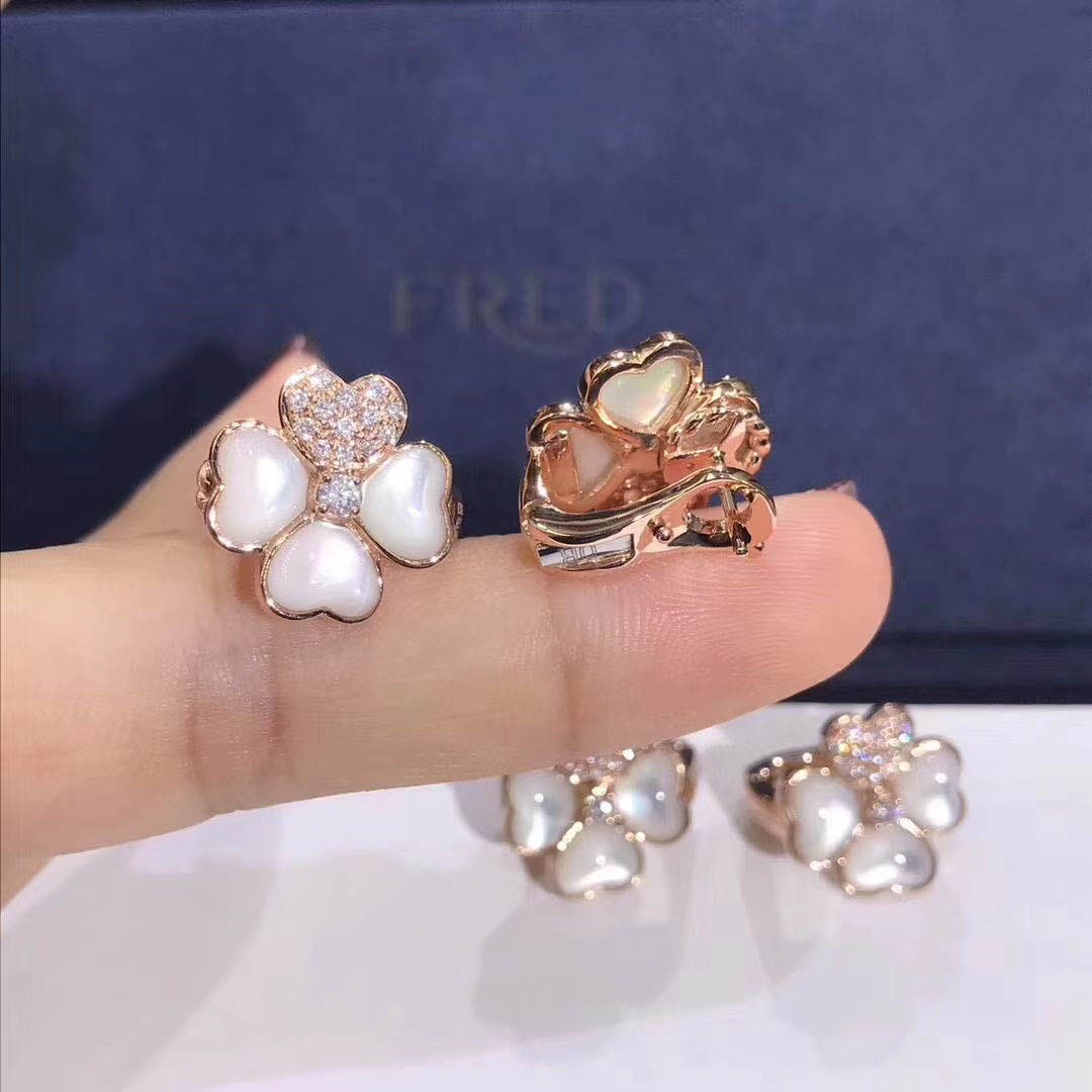 Серьги Van Cleef & Arpels Medium Cosmos бриллианты, розовое золото 4