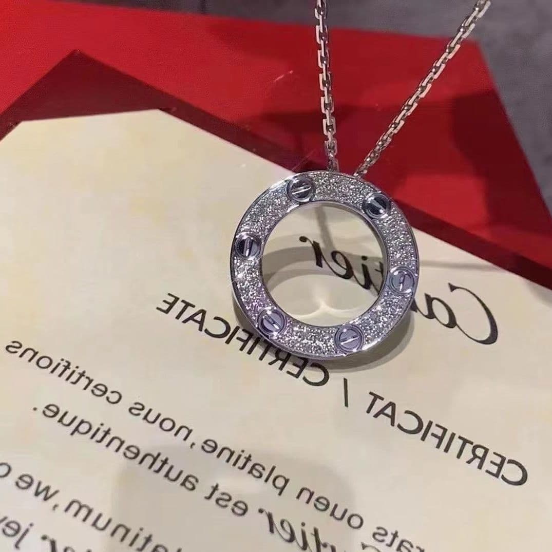 Колье Cartier с бриллиантовым паве 0,34 ct 2
