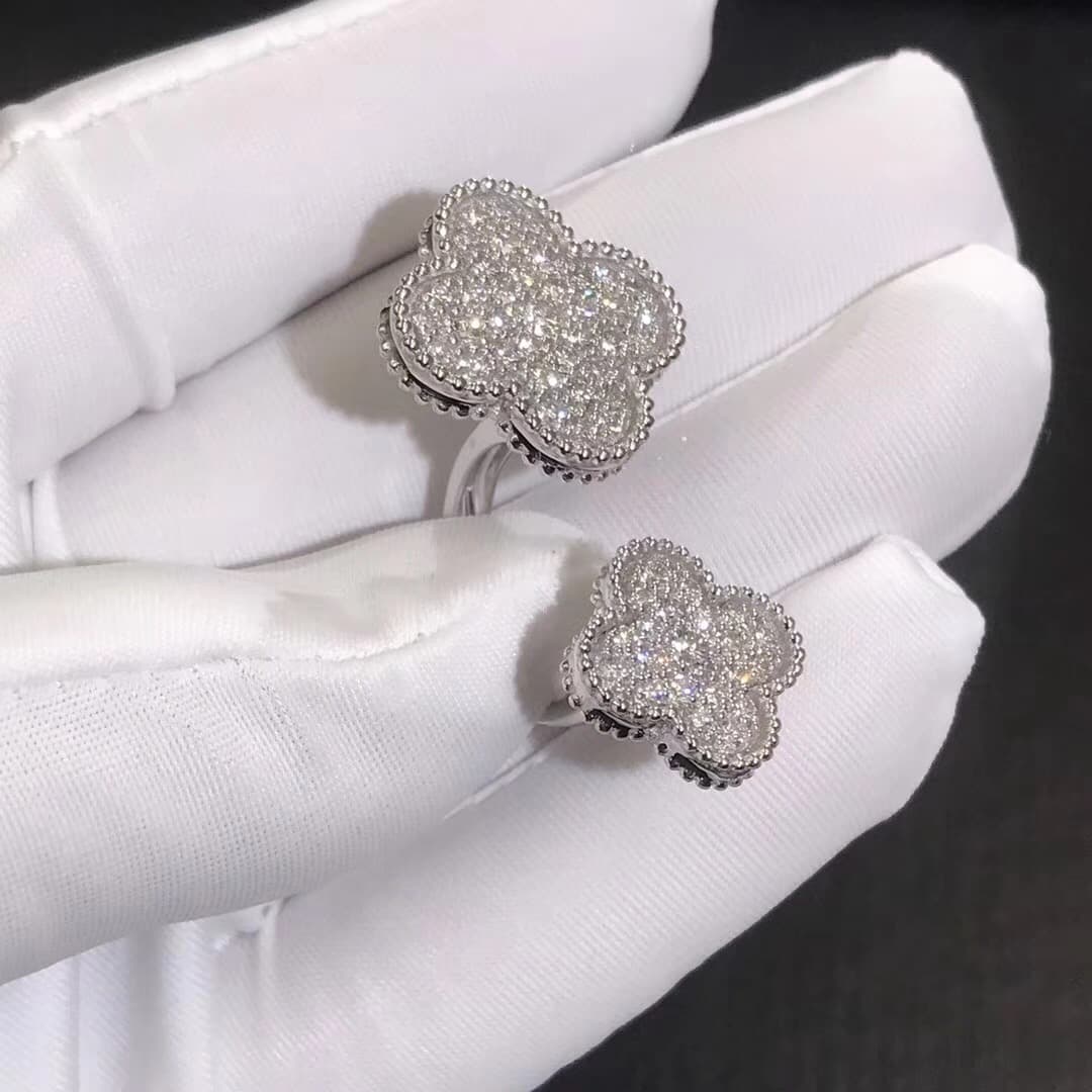 Кольцо Van Cleef & Arpels Magic Alhambra бриллианты, белое золото 6