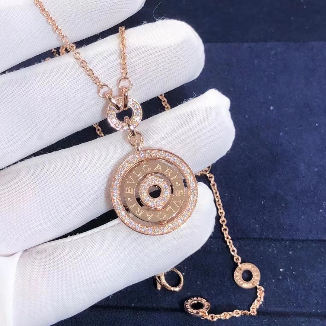 Подвеска Bulgari Circles Astrale Diamond розовое золото 2